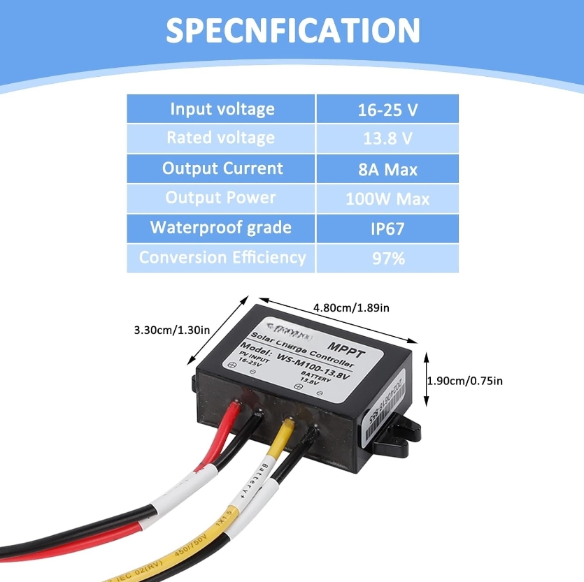 100W MPPT için 1* Güneş Enerji - Mppt Charge Controller incelemesi ve fiyatı