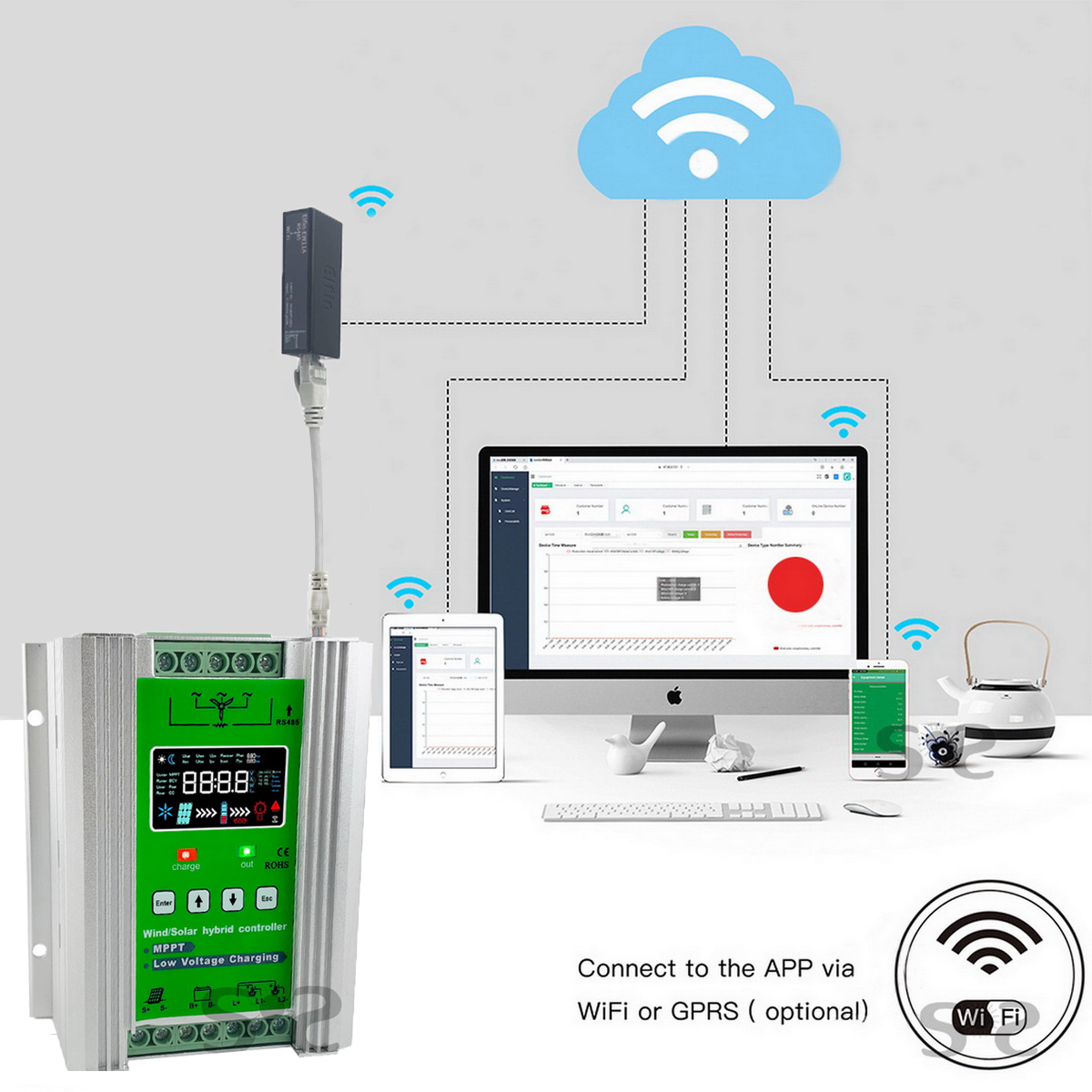 4000W 3kw Rüzgar Güneş Hibrit  - Mppt Charge Controller incelemesi ve fiyatı